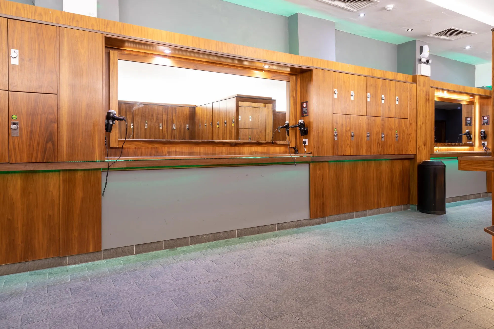 Lockers in the changing room at Gold's Gym Dagenham